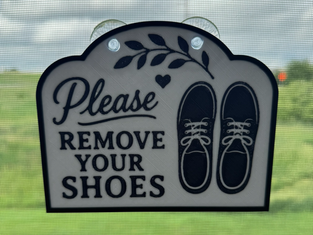 Please Remove Your Shoes Sign