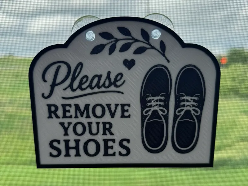 Please Remove Your Shoes Sign