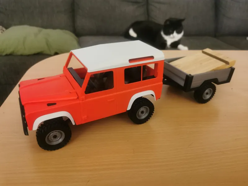 Landy Medium Trailer (fit on A1 Mini/Prusa Mini)