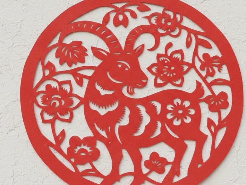 Auspicious Year of the Goat -wall art
