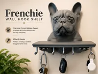 Frenchie Wall Hook Shelf
