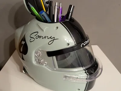 F1 Movie Popcorn Bucket Mini Helmet Pencil Holder