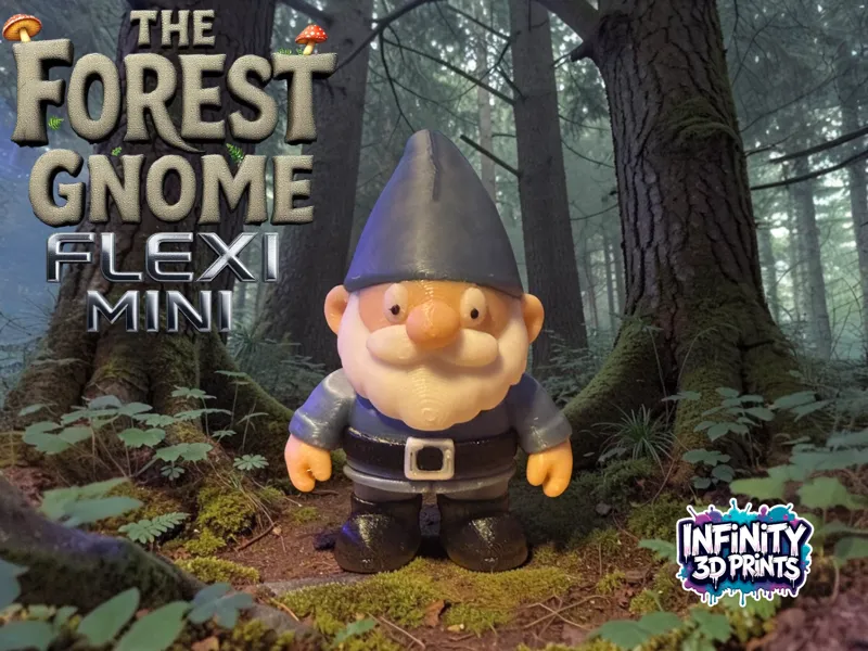 THE FOREST GNOME - FLEXI MINI -FIGURE AND KEYCHAIN