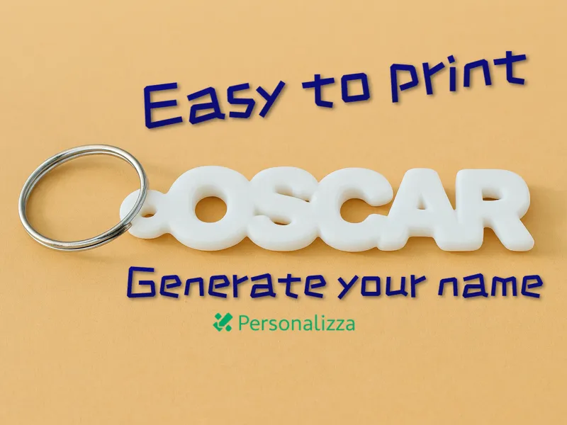 keychain customized CREALO CON IL TUO NOME 