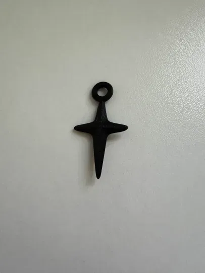Pointed Cross Earring view 2
