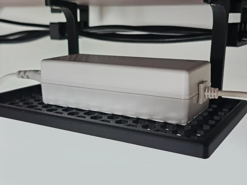 Under Desk Cable Tray Clean Cable Management Hex