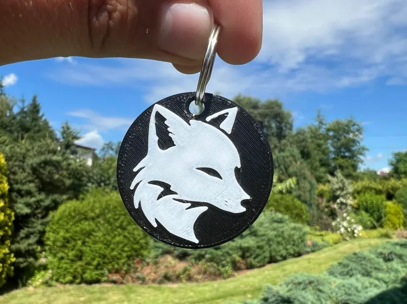 Sweet Fox Round key chain