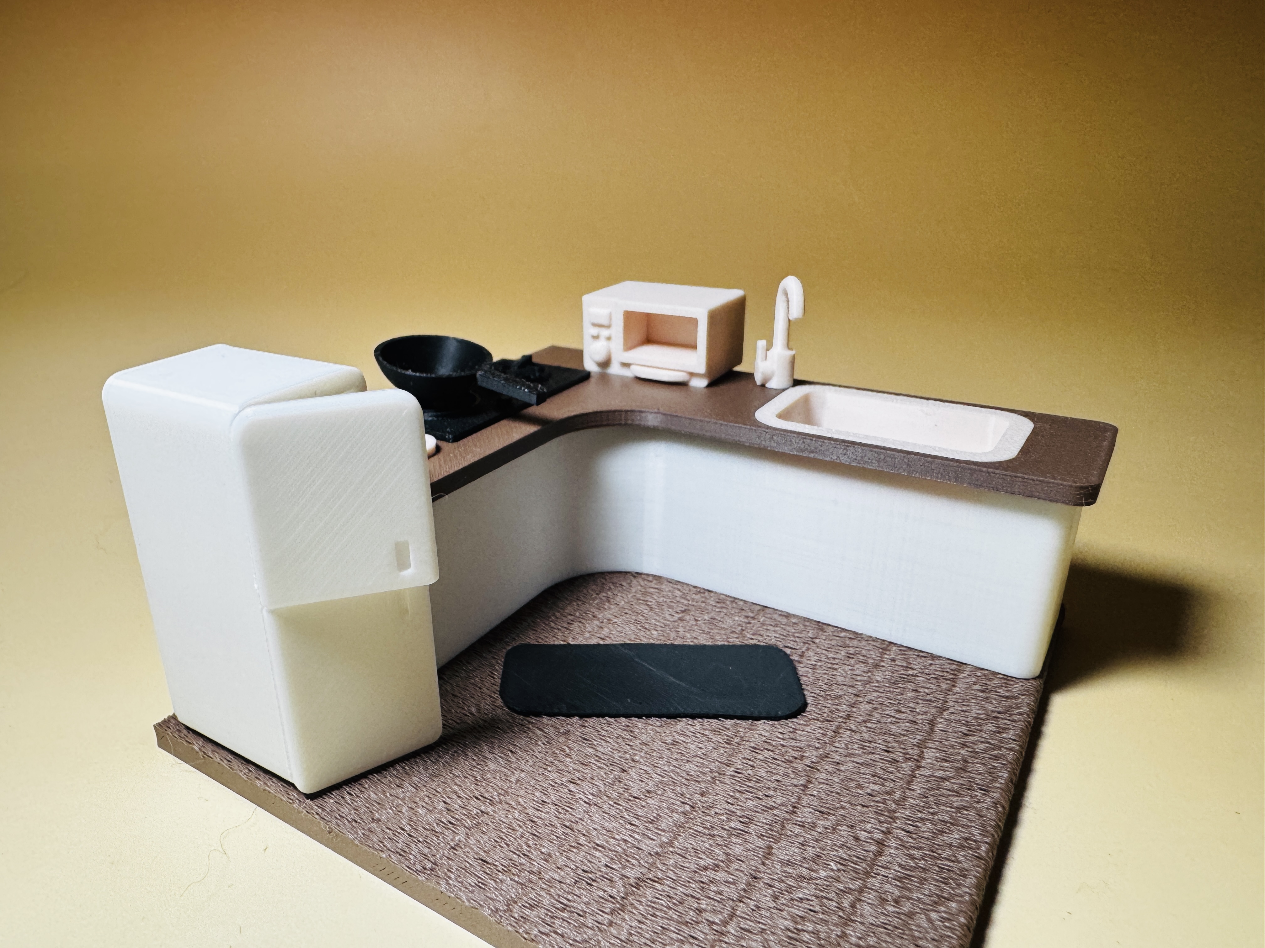 Miniatura 2 do modelo 3D 无支撑设计 迷你屋 微缩模型 迷你mini 厨房 精致模型