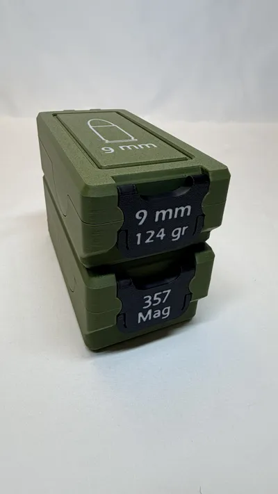 Snaplock 357 Magnum Ammo Box + Expanding Tray - Free 3D Print Model ...