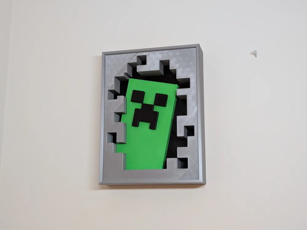 Minecraft Creeper Wall Box Art by DelPrints MakerWorld: Download Free ...