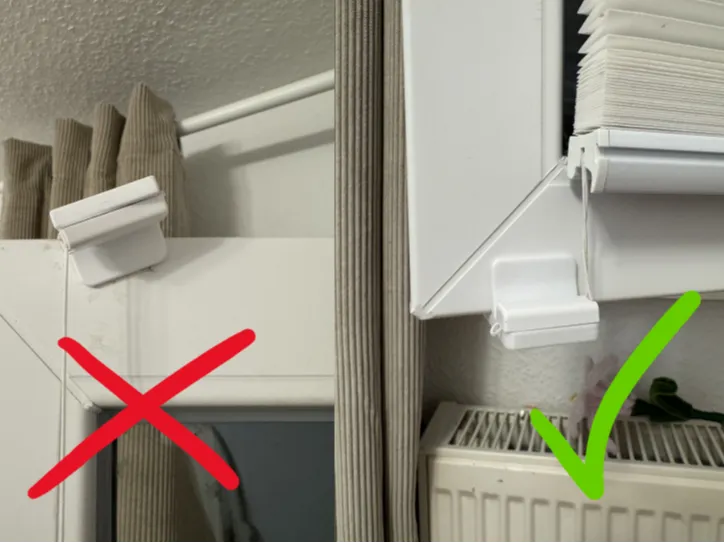 Plissee Fensterbefestigung