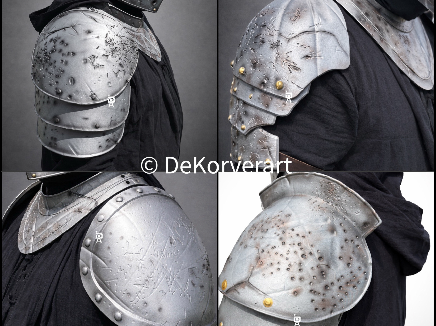 Medieval damaged shoulder Armor 