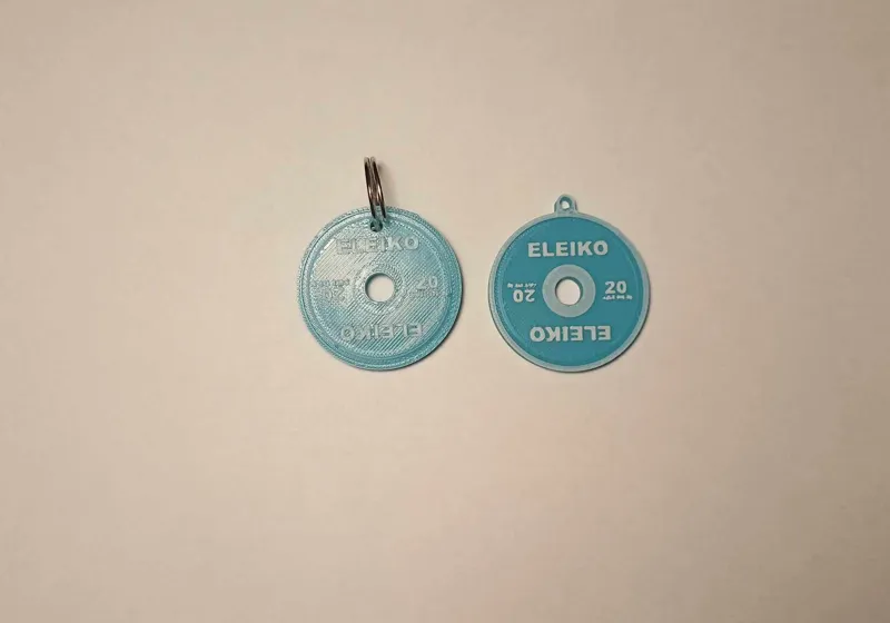 gym weight plate kaychain