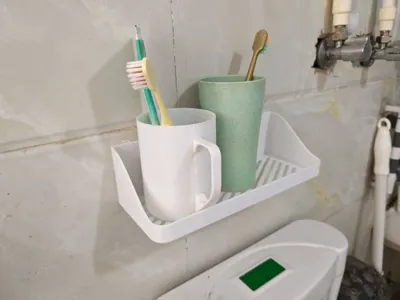 Minimalist Shelf (Drainage, High Aesthetic Appeal, Easy to Print)