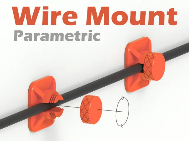 Electric Wire Wall Mount - Parametric