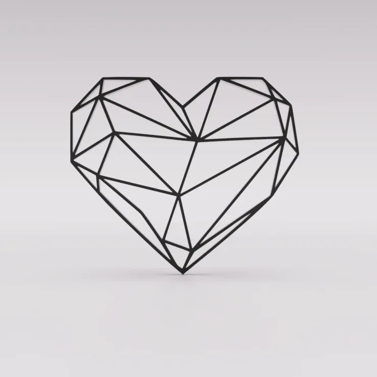 Geometric Heart - Wall Decor
