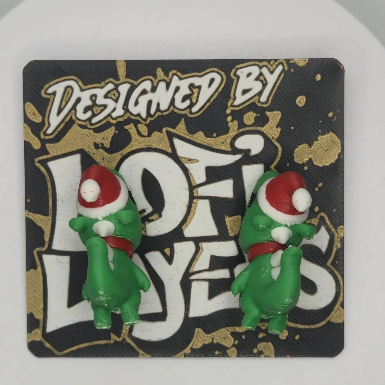 Christmas Dragon Chompers Earrings view 2