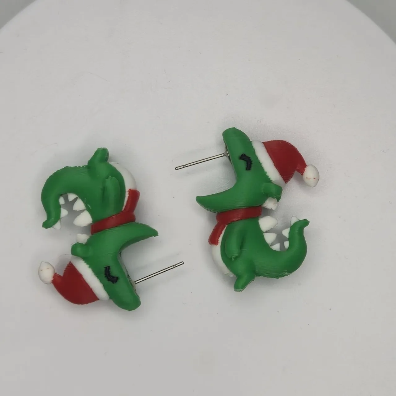 Christmas Dragon Chompers Earrings view 3