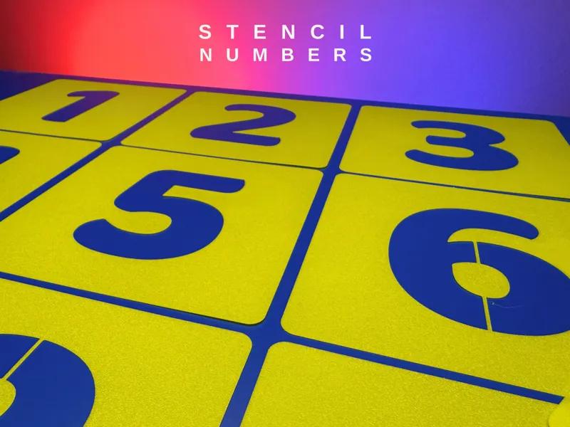 Set of STENCIL NUMBERS from 0 to 9