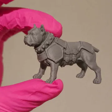 Figura decorativa: Boris - Armored War Dog Miniature — vista de referencia 3