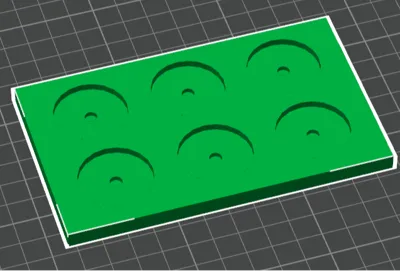 28mm Miniature Base Shipping Tray Magnetised 5x2mm