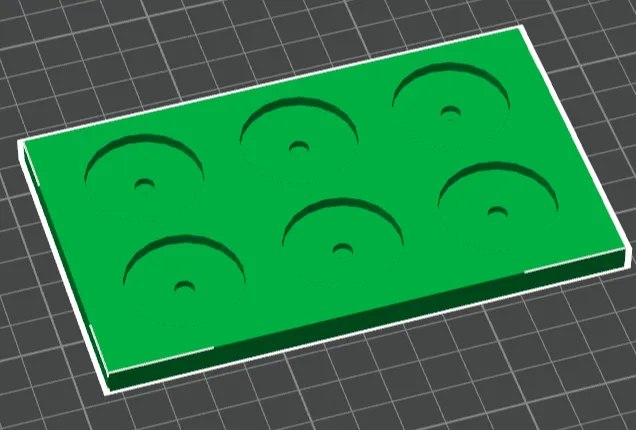 28mm Miniature Base Shipping Tray Magnetised 5x2mm