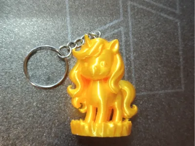 Unicorn Keychain on ice base