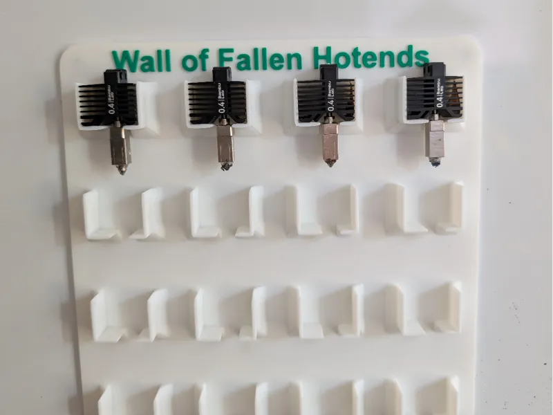 Wall of Fallen Hotends
