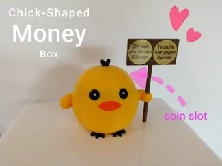 Chick-shaped money box