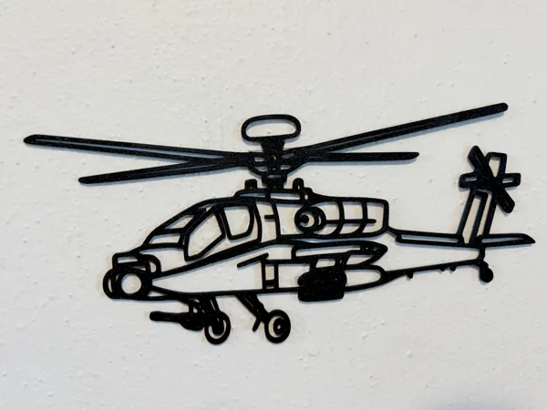 Décoration murale hélicoptère Apache AH-64