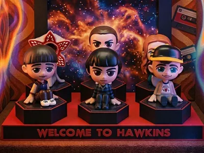 Stranger Things Mcdonalds Figures Display