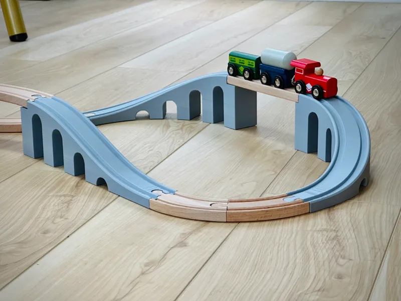 Elegant Arch Ramps for Wooden Tracks