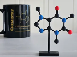 Caffeine Molecular Model - This is in my Coffee!