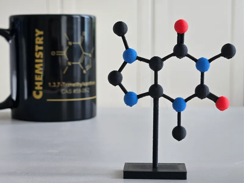 Caffeine Molecular Model - This is in my Coffee!