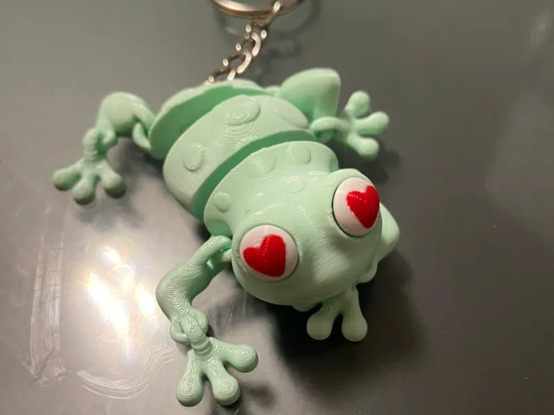 Llavero rana articulada