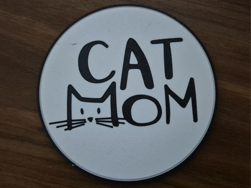 Cat mom coaster