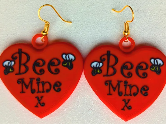 Bee Mine Earrings Valentine, Date, Proposal etc