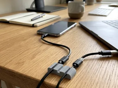 Desk USB Cable Holder