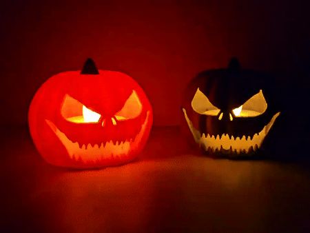 Scary Halloween Jack-o'-Lantern Tealight