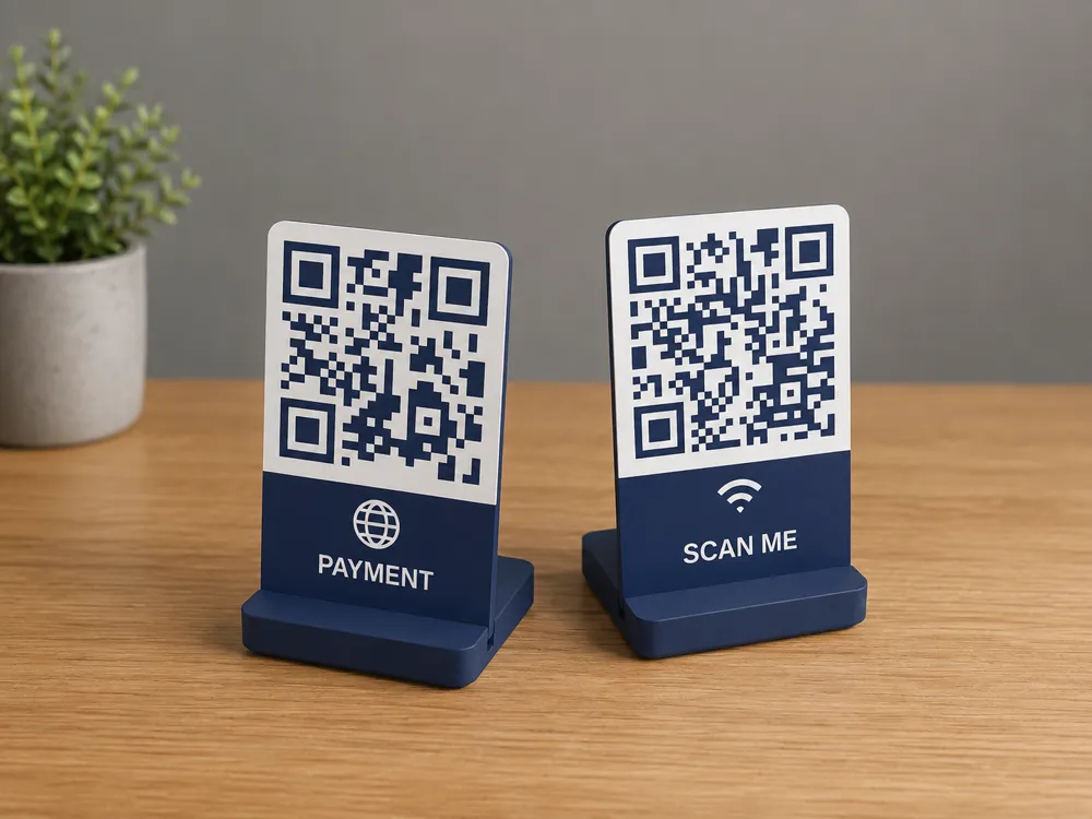 Customizable Qr Code With Stand Free 3d Print Model Makerworld 