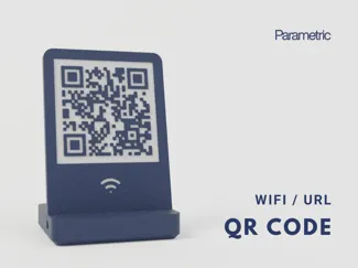 Customizable QR code with stand