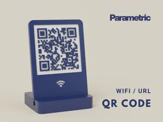 Customizable QR code with stand