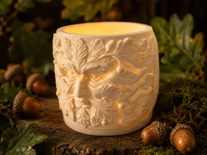 Acorn Guardian Tea Light Holder