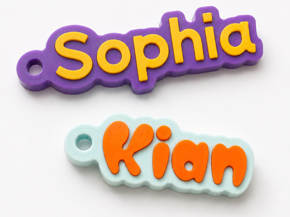 Name Tag & Keychain Generator [Inlay, NO AMS]