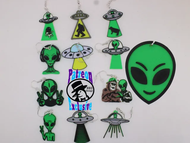 Alien Earrings