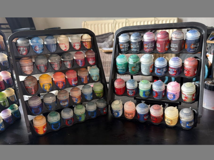 Citadel colour paint pot rack and storage system