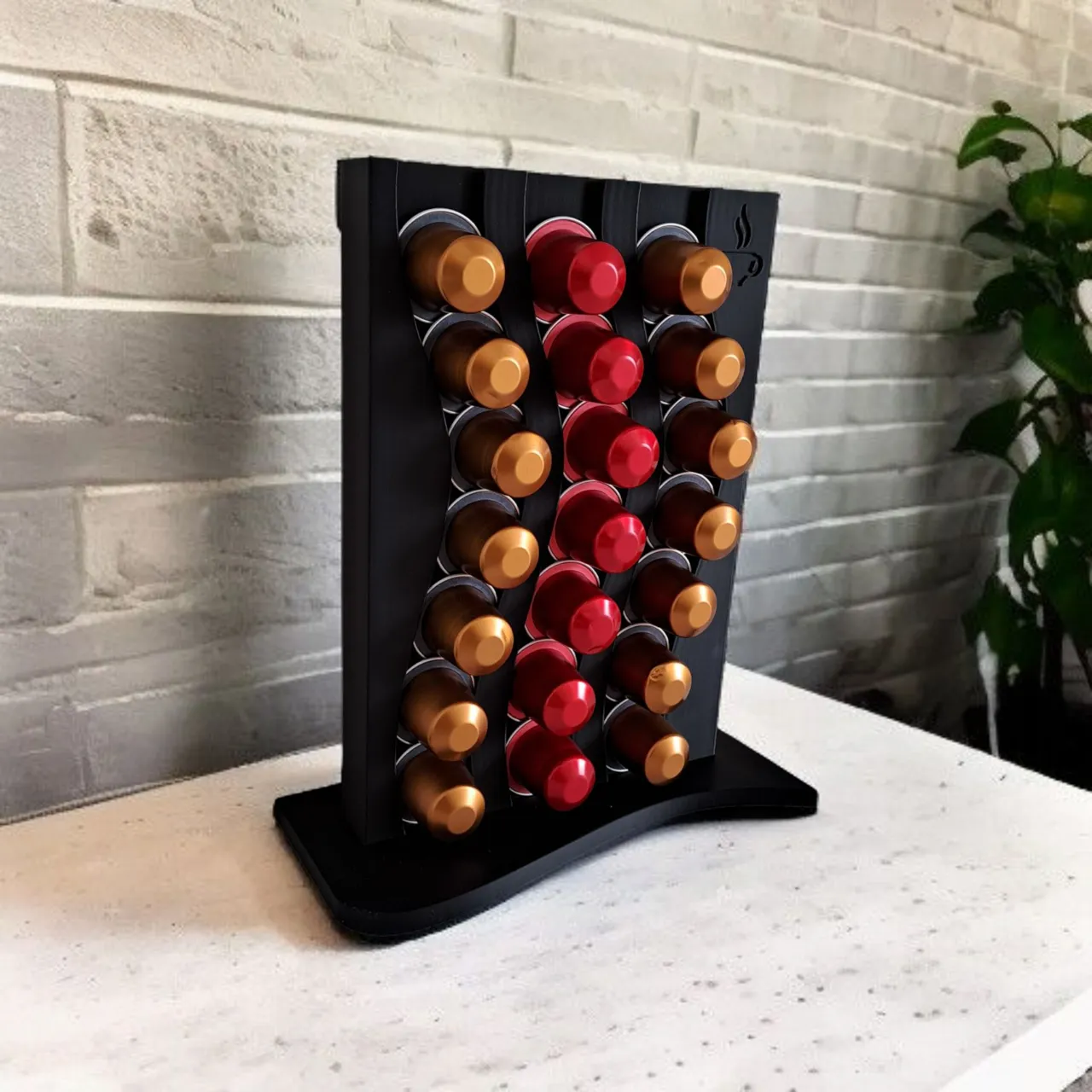 Wavy design Nespresso capsule holder & organizer view 2