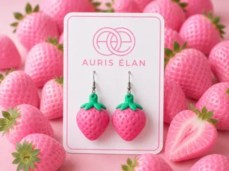 Awayuki Strawberry Earrings
