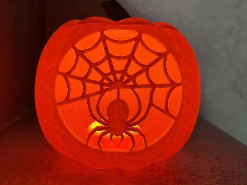 Spider pumpkin carving