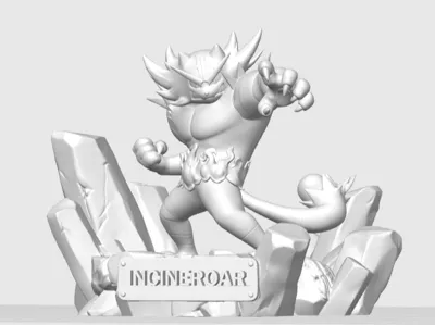 Incineroar Figure Pokemon - Free 3D Print Model - MakerWorld